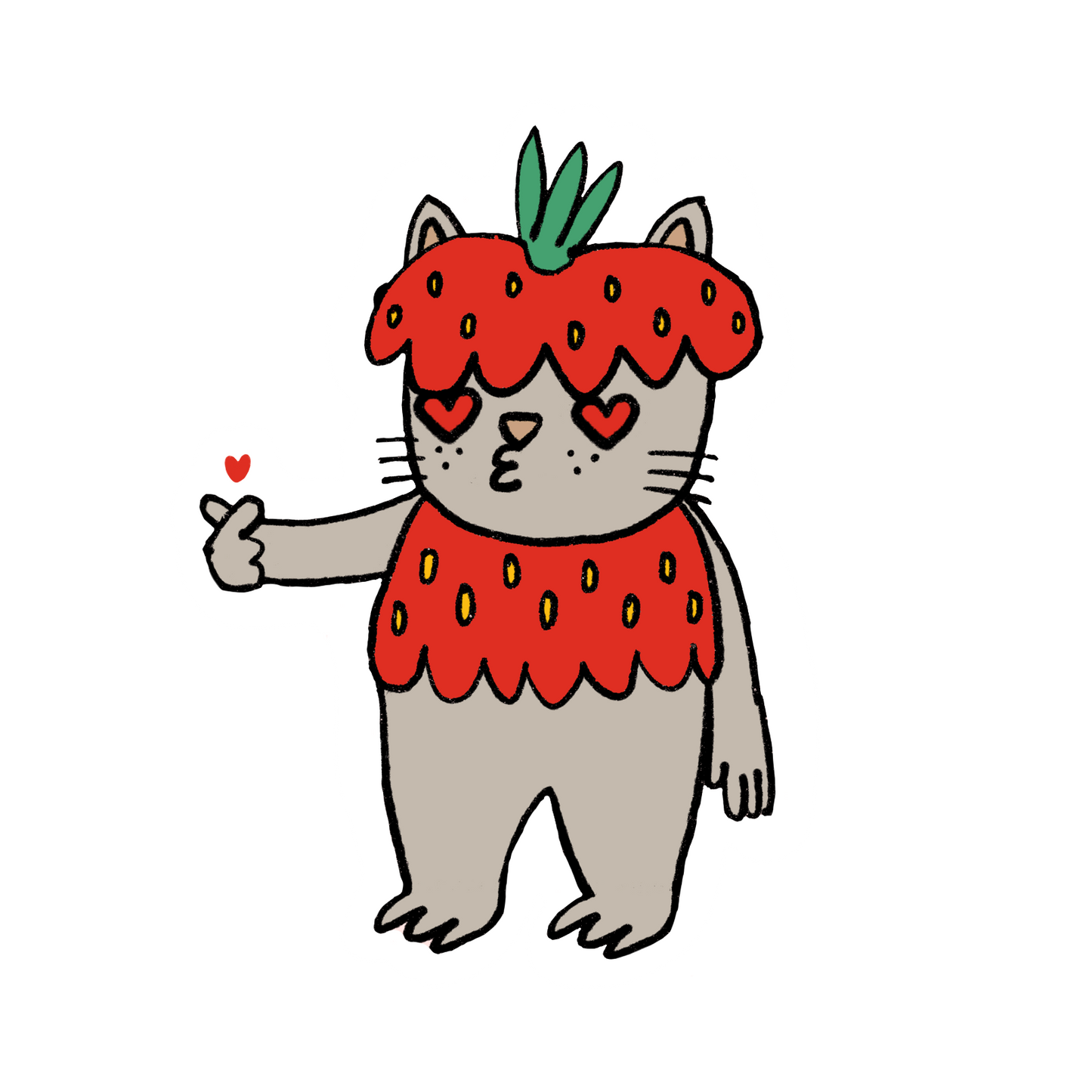 Strawberry Cat Sticker