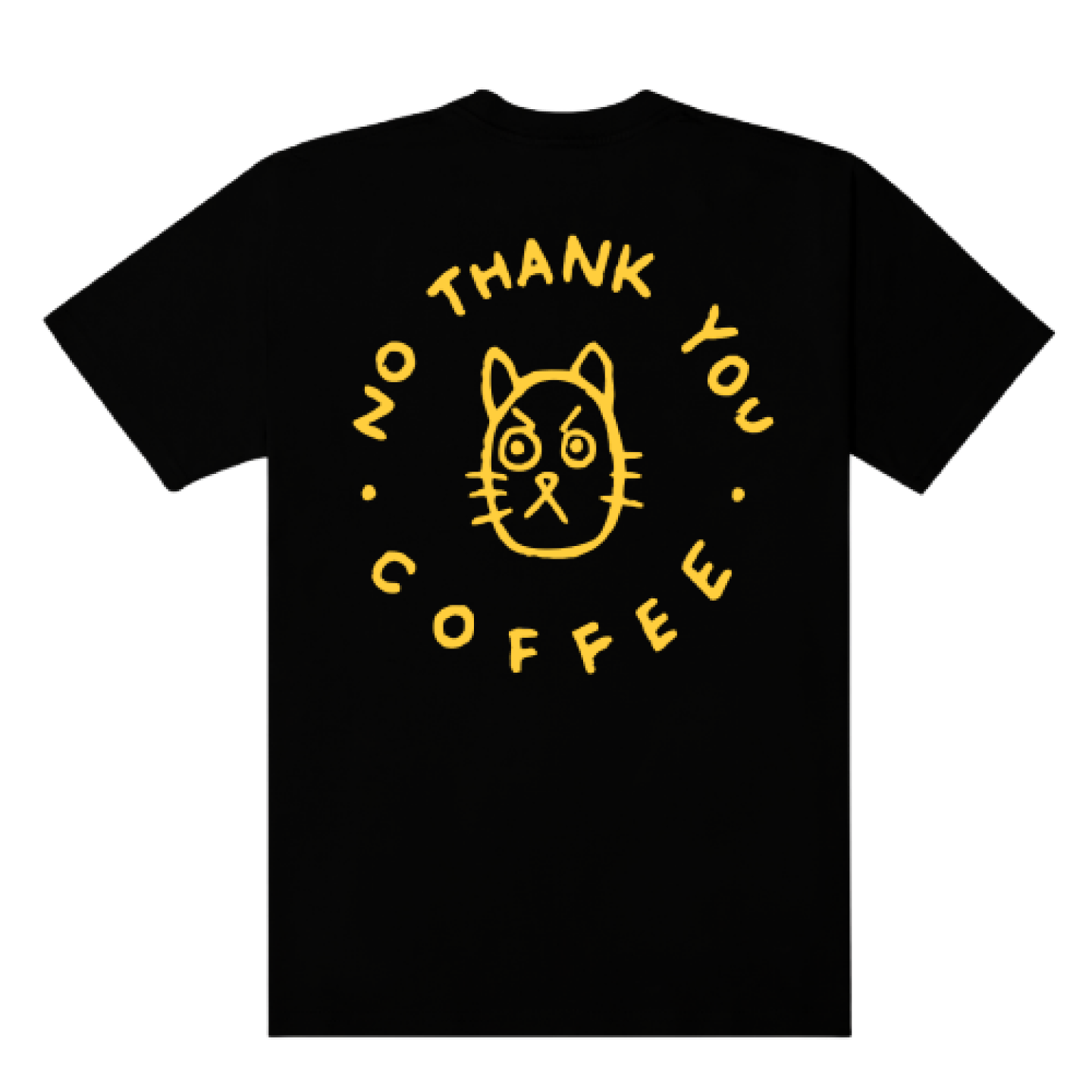 T-shirt Femme « Chat Et Tasse De Café » Avec Slogan Nope - Coton Ringspun - Coupe Décontractée Longue